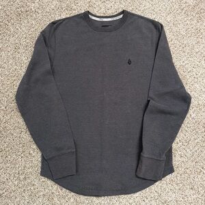 Volcom Men's Charcoal Long Sleeve Tee